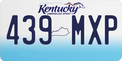 KY license plate 439MXP