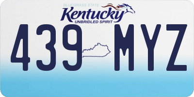 KY license plate 439MYZ