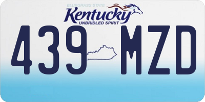 KY license plate 439MZD