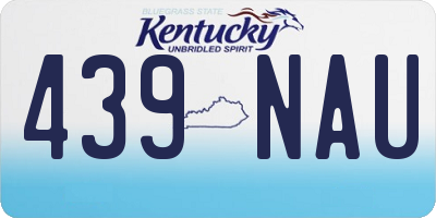 KY license plate 439NAU