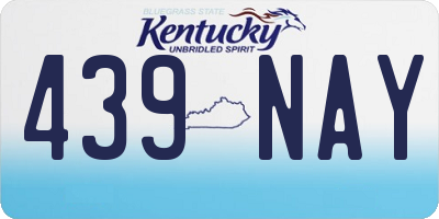 KY license plate 439NAY