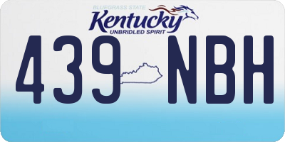 KY license plate 439NBH