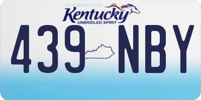 KY license plate 439NBY