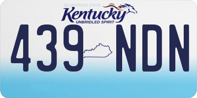 KY license plate 439NDN