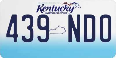 KY license plate 439NDO