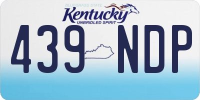 KY license plate 439NDP