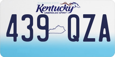 KY license plate 439QZA