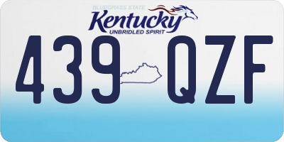 KY license plate 439QZF