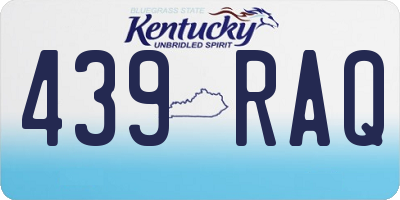 KY license plate 439RAQ