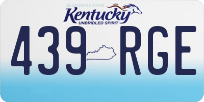 KY license plate 439RGE