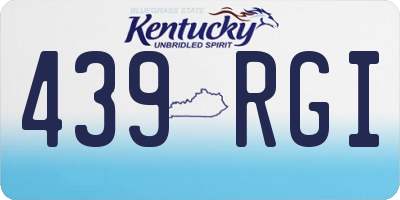 KY license plate 439RGI