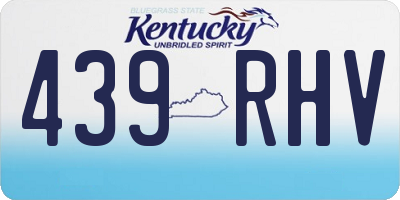 KY license plate 439RHV