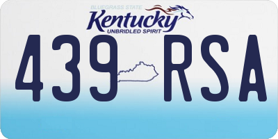 KY license plate 439RSA
