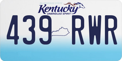 KY license plate 439RWR