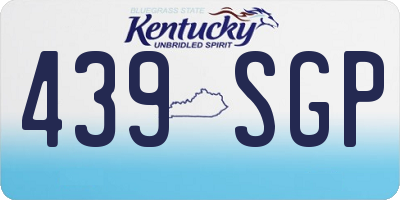 KY license plate 439SGP