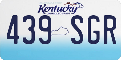 KY license plate 439SGR