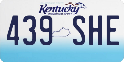 KY license plate 439SHE