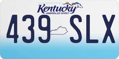 KY license plate 439SLX