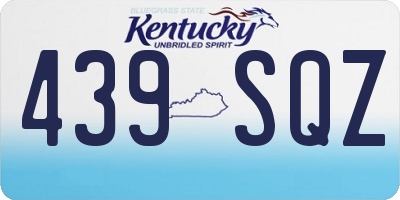KY license plate 439SQZ