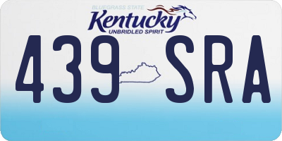 KY license plate 439SRA