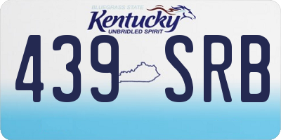 KY license plate 439SRB