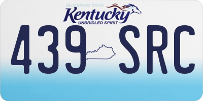KY license plate 439SRC