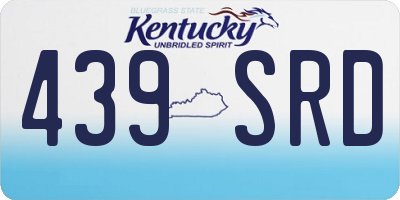 KY license plate 439SRD
