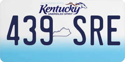 KY license plate 439SRE