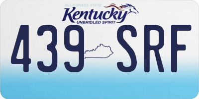 KY license plate 439SRF