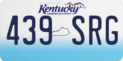 KY license plate 439SRG