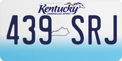 KY license plate 439SRJ
