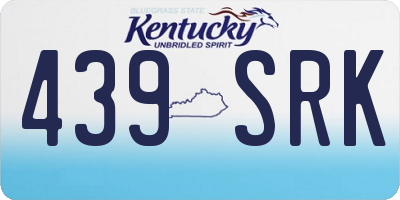 KY license plate 439SRK