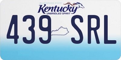 KY license plate 439SRL
