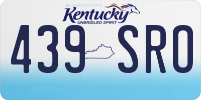 KY license plate 439SRO