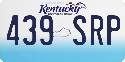 KY license plate 439SRP