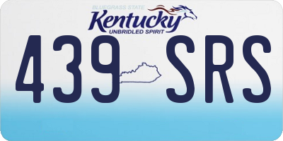 KY license plate 439SRS