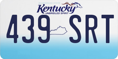 KY license plate 439SRT
