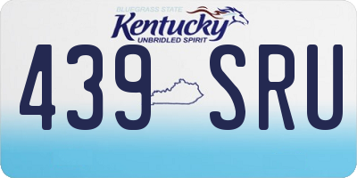 KY license plate 439SRU