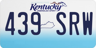 KY license plate 439SRW