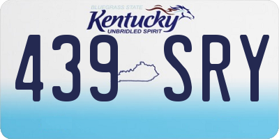 KY license plate 439SRY