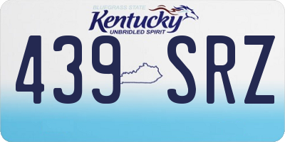 KY license plate 439SRZ