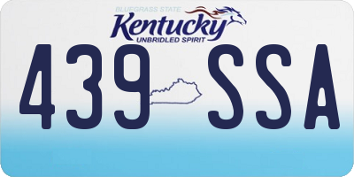 KY license plate 439SSA