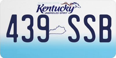 KY license plate 439SSB