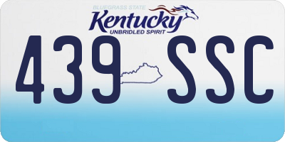 KY license plate 439SSC