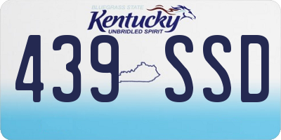 KY license plate 439SSD