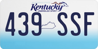 KY license plate 439SSF
