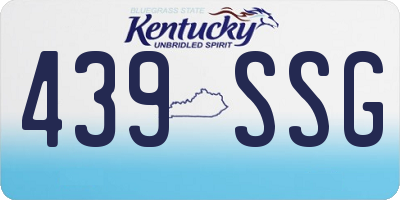 KY license plate 439SSG