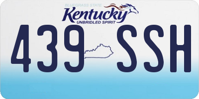 KY license plate 439SSH