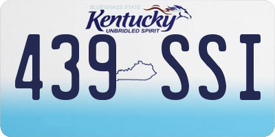 KY license plate 439SSI