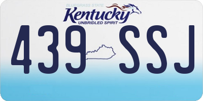 KY license plate 439SSJ